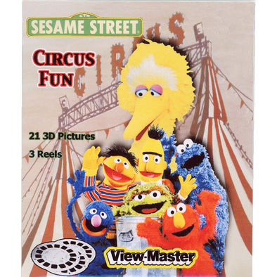 Sesame Street Circus Fun - View-Master 3 reel set - new WKT 3Dstereo 
