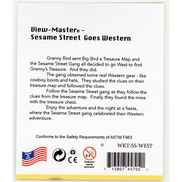 Sesame Street - Goes Western - ViewMaster - 3 Reel Set - NEW WKT 3Dstereo 