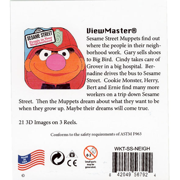 Sesame Street - People in Your Neighborhood - View-Master 3 Reel Set - Vintage FKT 3Dstereo 