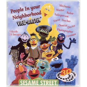 Sesame Street - People in Your Neighborhood - View-Master 3 Reel Set - Vintage FKT 3Dstereo 