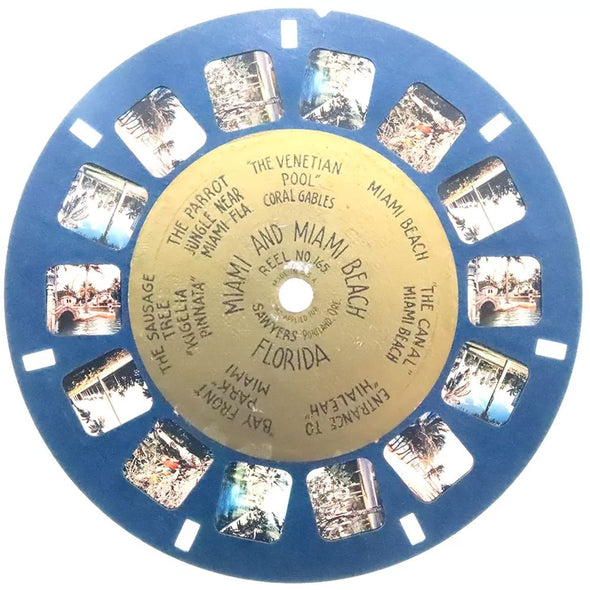 8 ANDREW - Miami and Miami Beach - View-Master Gold Center Reel - vintage - 165 Reels 3dstereo 
