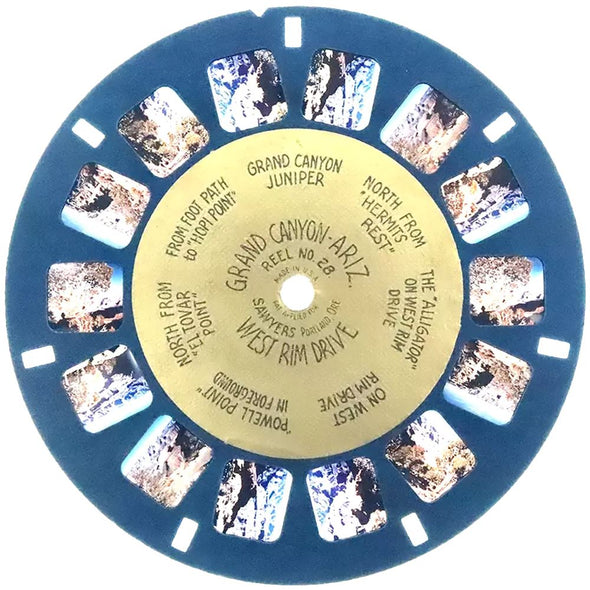 5 ANDREW - Grand Canyon - West Rim Drive - View-Master Gold Center Reel - vintage - #28 Reels 3dstereo 