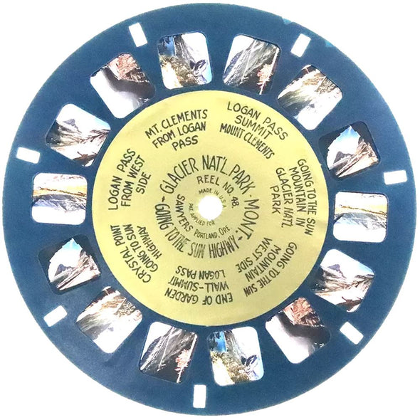 5 ANDREW - Glacier Nat'l Park - Going to the Sun - View-Master Gold Center Reel - vintage - #48 Reels 3dstereo 