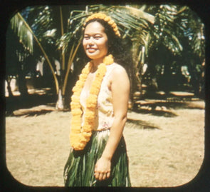 5 ANDREW - Hawaiian Hula Dancers - Hawaii - View-Master Gold Center Reel - vintage - #61 Reels 3dstereo 