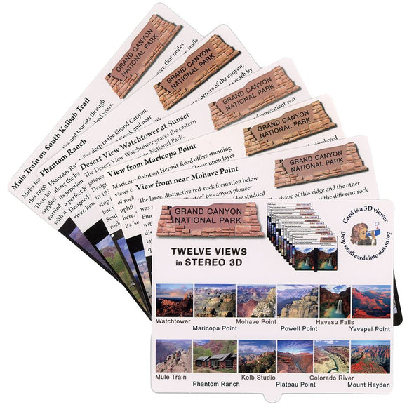 Grand Canyon National Park - OH WOW Greeting Card - Mailable Viewer with 12 view cards - NEW 3dstereo 