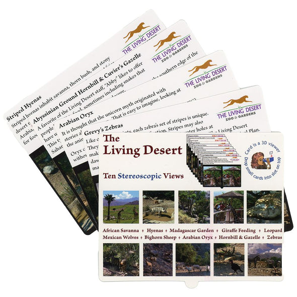 Living Desert Zoo & Gardens - OH WOW Greeting Card - Mailable Viewer with 10 view cards - NEW 3dstereo 