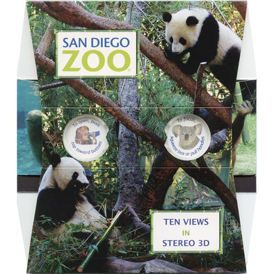 San Diego Zoo - OH WOW Greeting Card - Mailable Viewer with 10 view cards - NEW 3dstereo 