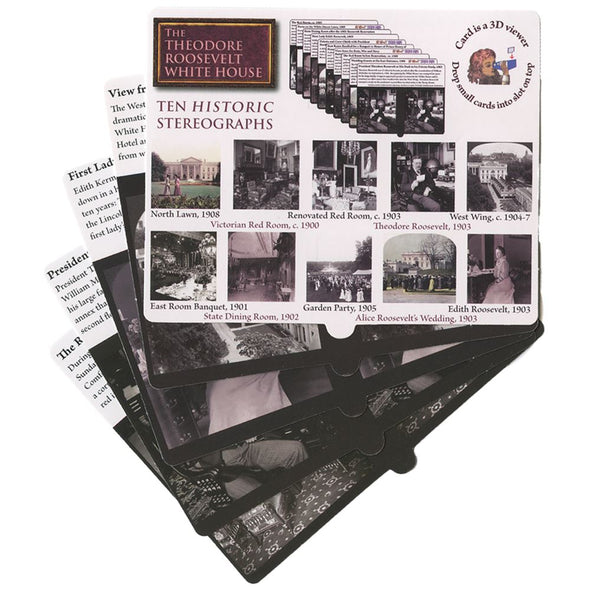 Theodore Roosevelt White House - OH WOW Greeting Card - Mailable Viewer with 10 viewer cards - NEW 3dstereo 