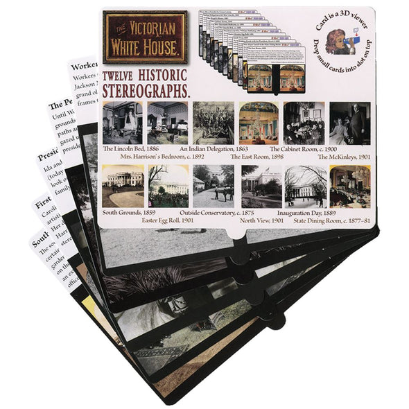 Victorian White House - OH WOW Greeting Card - Mailable Viewer with 12 viewer cards - NEW 3dstereo 