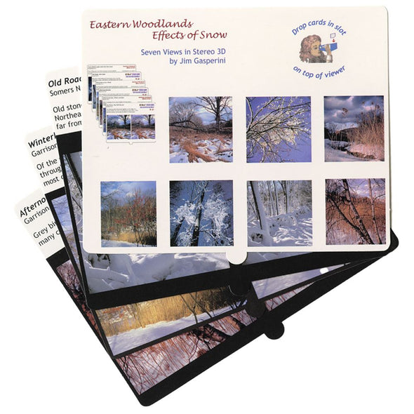 Eastern Woodland - Effects of Snow - OH WOW Greeting Card - Mailable Viewer with 7 viewer cards - NEW 3dstereo 