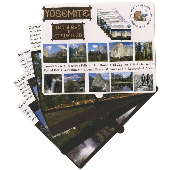 Yosemite National Park - OH WOW Greeting Card - Mailable Viewer with 10 viewer cards - NEW 3dstereo 