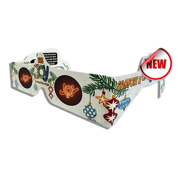 JOY - Individual Christmas Glasses by Holiday Eyes® - 3D Holographic Glasses - NEW 3D Glasses 3dstereo 