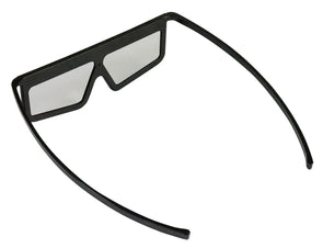 2-Pack Passive 3D Glasses For Kids - Black Plastic Frames, Compatible With Passive 3D TVs, Cinema & Projectors - 1 Year Warranty