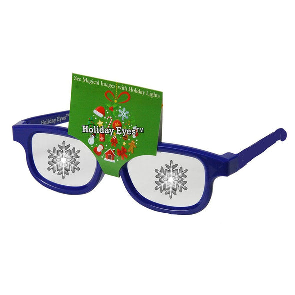Plastic Christmas Glasses Holiday Eyes - 4 Pairs ADULT Size - See Snowflakes, Christmas Trees, Snowman, Christmas Star 3D Glasses 3dstereo 