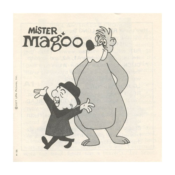 11 ANDREW - Mister Magoo - View-Master 3 Reel Economy Packet - vintage - H56-G5 Packet 3Dstereo 