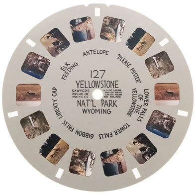 Yellowstone Nat'l Park - Wyoming - View-Master Hand-Lettered Reel - vintage - (HL-127n) Reels 3dstereo 