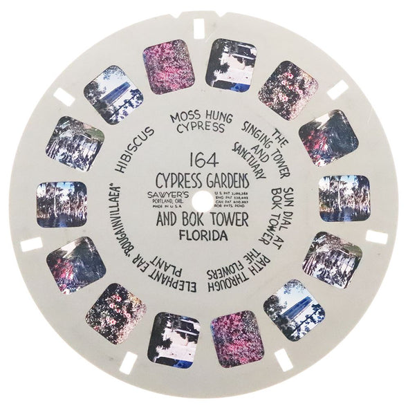 7 ANDEW - Cypress Gardens and Bok Tower Florida - View-Master Hand-Lettered Reel - vintage (HL-164n) Reels 3dstereo 