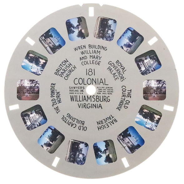 Colonial Williamsburg - Virginia - View-Master Hand-Lettered Reel - vintage - (HL-181) Reels 3dstereo 