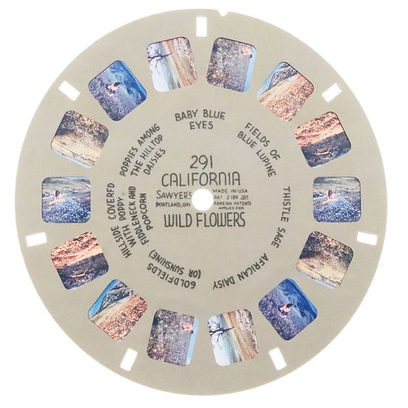 7 ANDREW - California Wild Flowers - View-Master Hand Lettered Reel - vintage (HL-291n) Reels 3dstereo 
