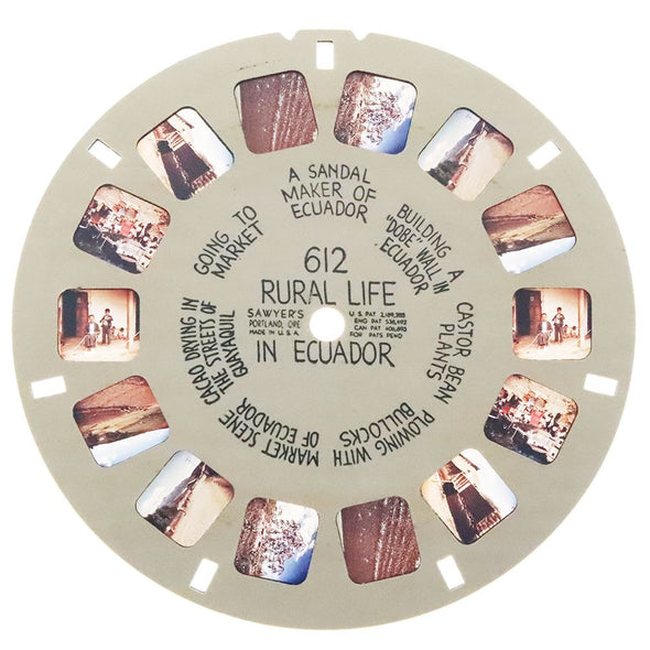 7 ANDREW - Rural Life - Ecuador - View-Master Hand-Lettered Reel - vintage - (HL-612n) White Hand Lettered Reel 3dstereo 