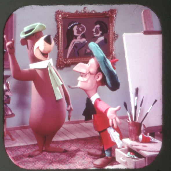 DALIA - Huckleberry Hound and Yogi Bear - View-Master 3 Reel Packet - vintage - B512-G3 Packet 3dstereo 