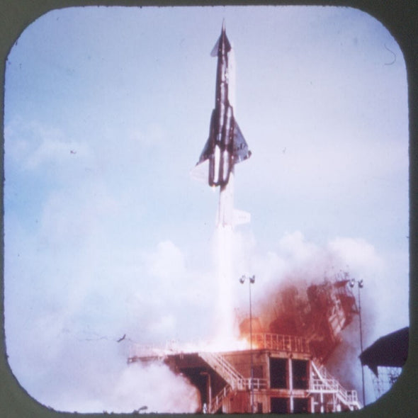 Moon Rockets and Guided Missiles - View-Master - Vintage Classic 3 Reel Packet - 1960s views (PKT-B656-S6A) Packet 3dstereo 