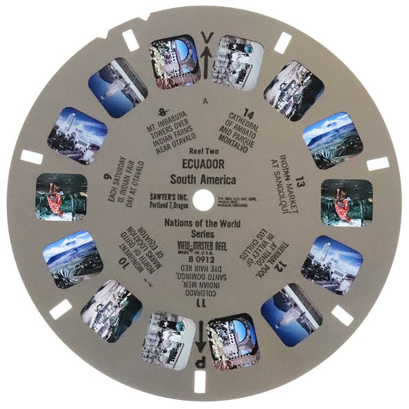 Ecuador - Coin & Stamp Series - View-Master 3 Reel Packet - vintage- B091-S6A Packet 3dstereo 