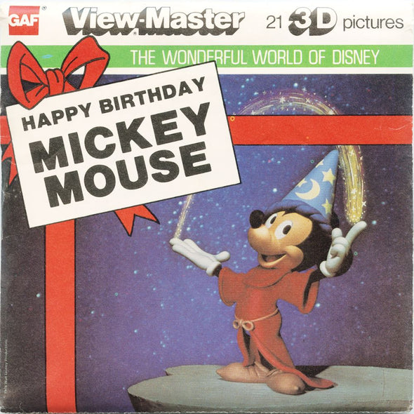 11 ANDREW - Happy Birthday Mickey Mouse - View-Master 3 Reel Economy Packet - vintage - J29-G6 Packet 3Dstereo 