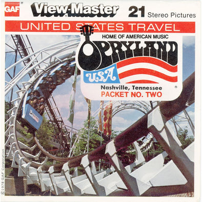 Opryland USA - Home of American Music - ViewMaster 3 Reel Packet - vintage - (ECO-J23-G6) Packet 3dstereo 