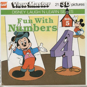 Fun with Numbers - View-Master Vintage 3 Reel Packet - vintage - (K10-G6) Packet 3Dstereo 