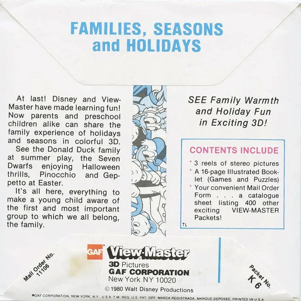 2 ANDREW - Families, Seasons and Holidays - View-Master Vintage 3 Reel Packet - vintage - (K6-G6) Packet 3Dstereo 