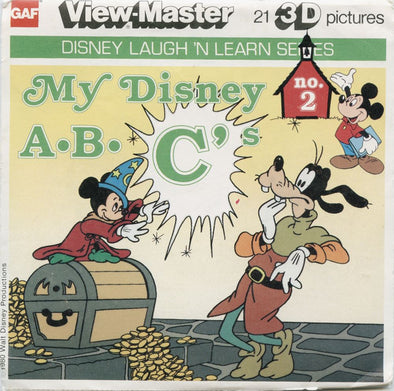 10 ANDREW - My Disney ABC - View-Master 3 Reel Economy Packet - 1980s - vintage - K7-G6 Packet 3Dstereo 