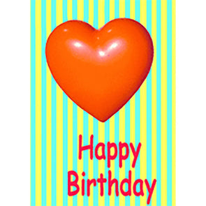 Happy Birthday Heart - Flicker Lenticular Postcard Greeting Card - NEW Post Cards 3dstereo 