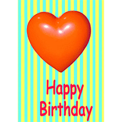 Happy Birthday Heart - Flicker Lenticular Postcard Greeting Card - NEW Post Cards 3dstereo 