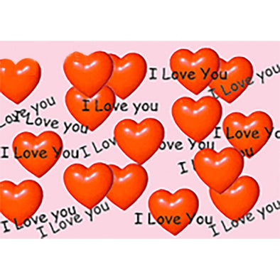 Hearts - I love you - Flicker Lenticular Postcard Greeting Card - NEW Post Cards 3dstereo 