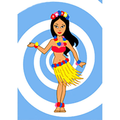Hula Girl - Flicker Lenticular Postcard Greeting Card - NEW Post Cards 3dstereo 