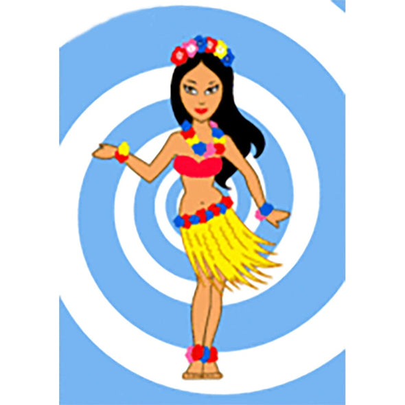 Hula Girl - Flicker Lenticular Postcard Greeting Card - NEW Post Cards 3dstereo 