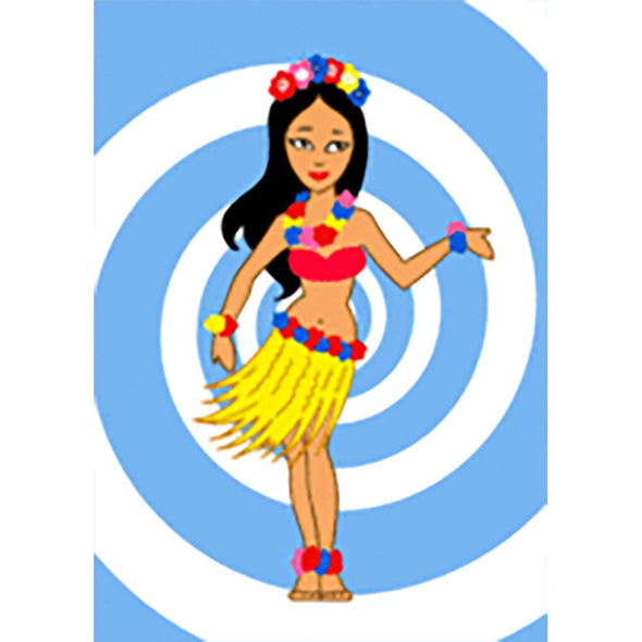 Hula Girl - Flicker Lenticular Postcard Greeting Card - NEW Post Cards 3dstereo 