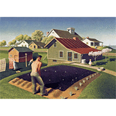 Grant Wood - Flicker Lenticular Postcard Greeting Card - NEW Post Cards 3dstereo 