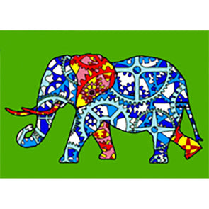 Elephant Tiere - Flicker Lenticular Postcard Greeting Card - NEW Post Cards 3dstereo 