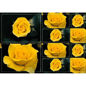 Yellow Rose - 10 stickers 3 different sizes - Flicker Sticker Postcard Postcard 3dstereo 
