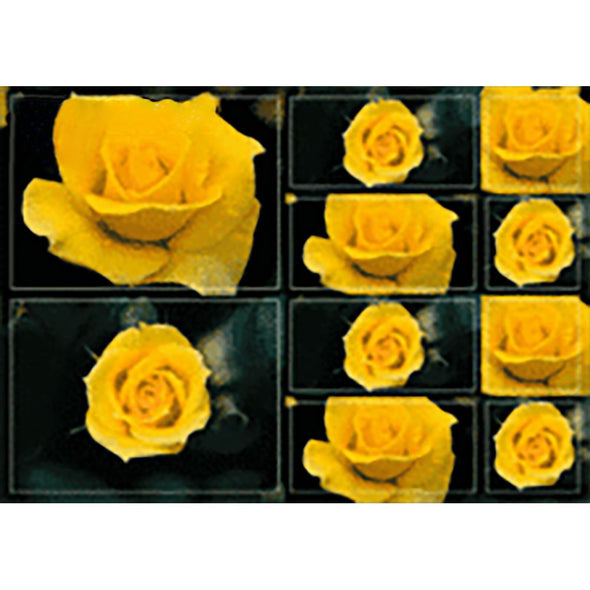 Yellow Rose - 10 stickers 3 different sizes - Flicker Sticker Postcard Postcard 3dstereo 