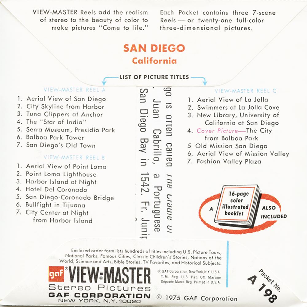 View Master Packet San Diego California - View-Master 3 Reel Packet - 1975 - vintage ...