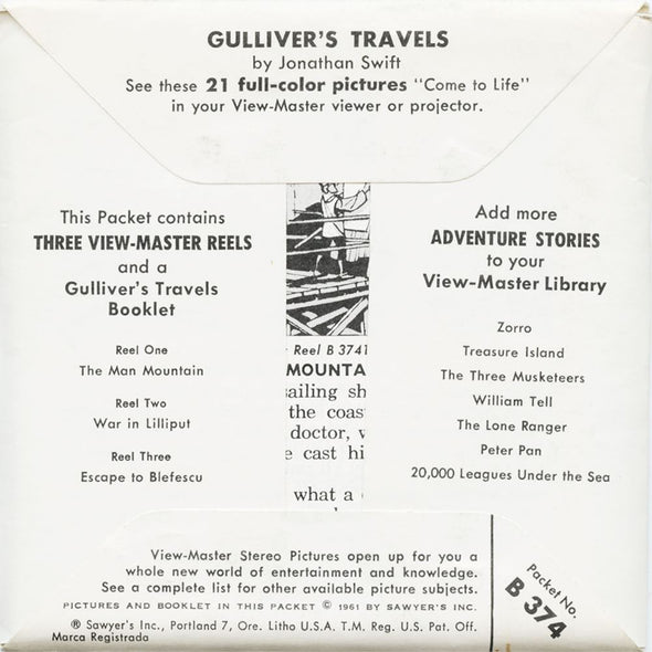5 ANDREW - Gulliver's Travels - View-Master 3 Reel Packet - vintage - B374-S5 Packet 3dstereo 