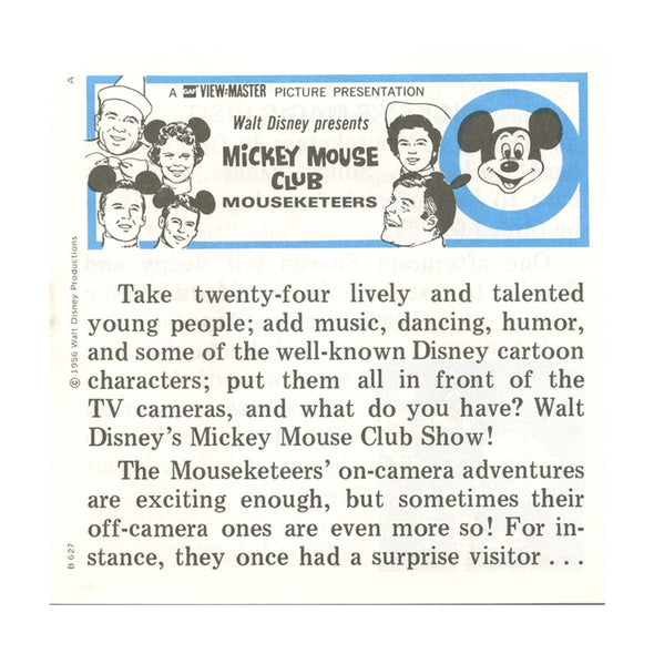 5 ANDREW - Mickey Mouse Club - Mouseketeers - View-Master 3 Reel Packet - vintage - B524-G5A Packet 3dstereo.com 