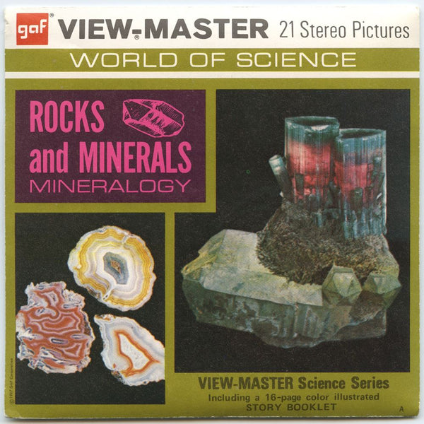 Rocks and Minerals, Vintage View-master Reels, Science Series, Mineralogy,  With Booklet, GAF/ Sawyer's, Packet B 677, 1967 -  Australia