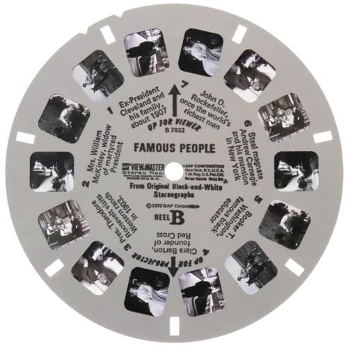 Famous People - View-Master - Vintage 3 Reel Packet - 1970s views (PKT-B793-G5) 3dstereo 