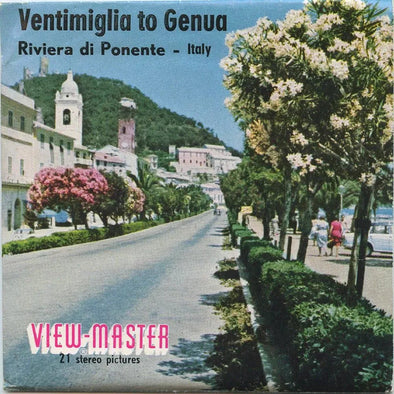 Ventimiglia to Genua - Rivera di Ponente, Italy - View-Master 3 Reel Packet - 1960s Views - Vintage - (zur Kleinsmiede) - (C041-BS5) Packet 3dstereo 