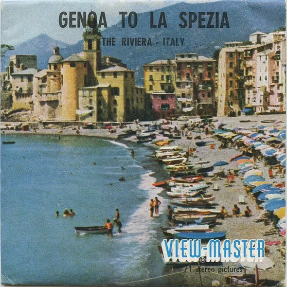 Genoa To La Spezia - The Rivera, Italy - View-Master 3 Reel Packet - 1960s Views - Vintage - (zur Kleinsmiede) - (C042-BS5) Packet 3dstereo 