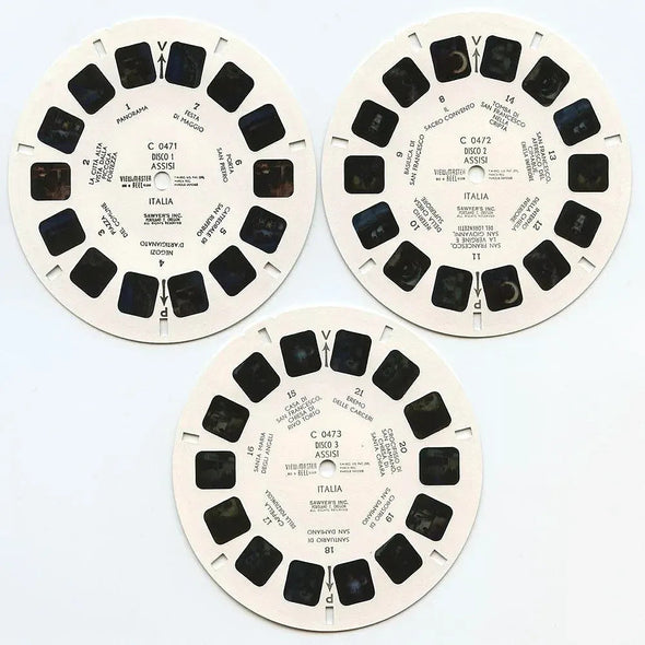 Assisi Italia (Italy) - View-Master 3 Reel Packet - 1960s Views - Vintage - (zur Kleinsmiede) - (C047-BS6) Packet 3dstereo 